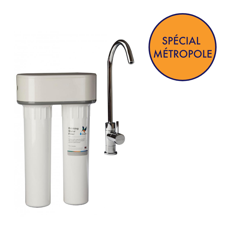 Purificateur d’eau DOULTON duo-HIP sous évier anti calcaire sous évier + robinet d’eau pure